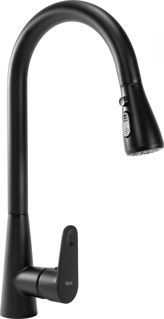 Rea Mild, stojanková kuchynská batéria, čierna matná, REA-B4800