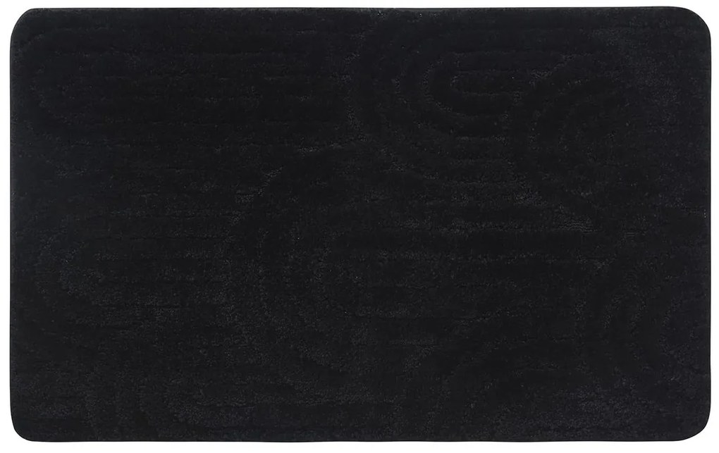 Aqualine Aqualine, RIST kúpeľňová predložka, 50x80cm, 100% polyester, protišmyk, čierna, NI8591