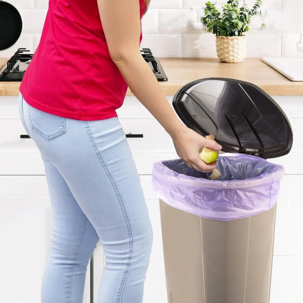 Hnedý nášľapný plastový odpadkový kôš 30 l – Orion