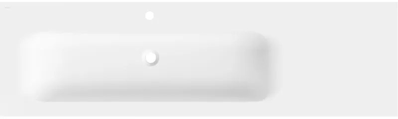 Mexen Vela, umývadlo zapustené do dosky, ľavé, 161 × 46,5 cm, biela matná, 25231601L
