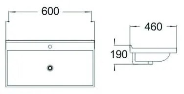 Mexen MILA UMÝVADLO, 60x46 CM, BIELA, 25296000