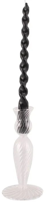 Sklenený svietnik PT LIVING Swirl, výška 17 cm