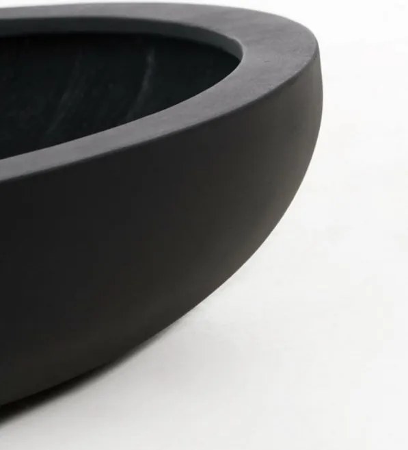 Okrasná miska PLANA, sklolaminát, 14xØ54 cm, antracit