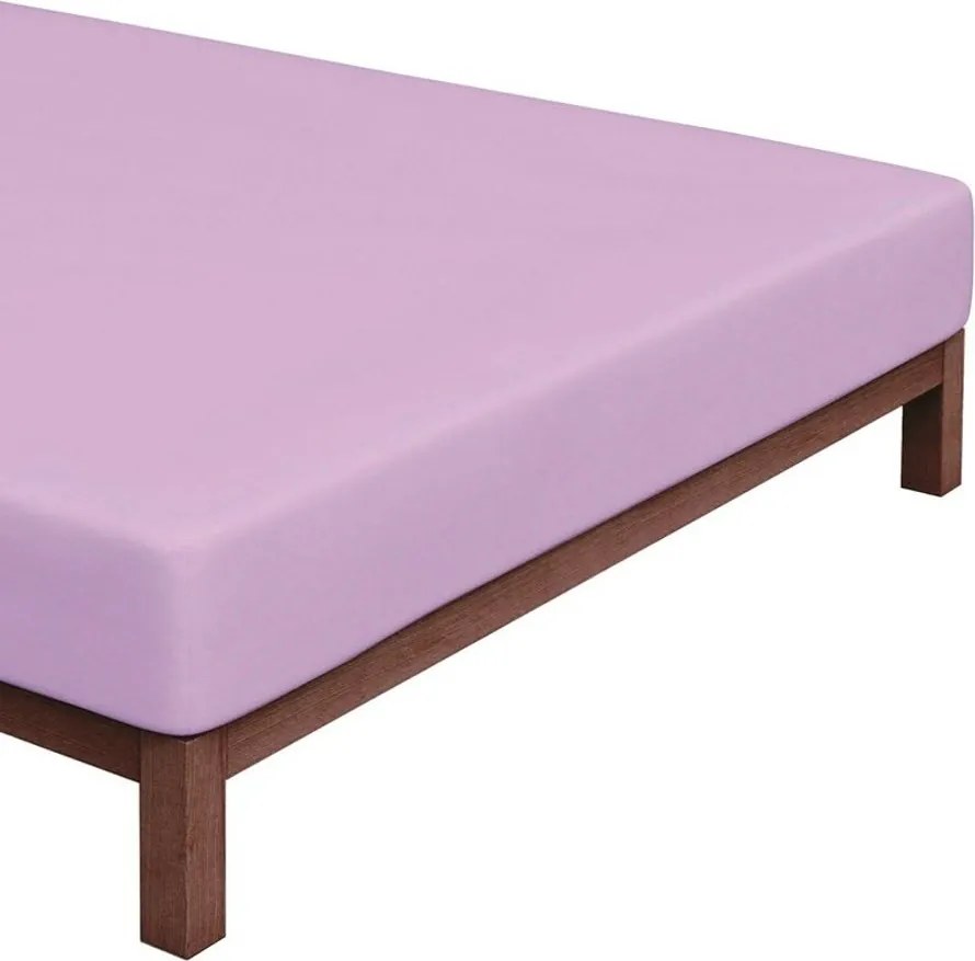 Jersey prestieradlo na jednolôžko - 90 x 200 cm - fialkové