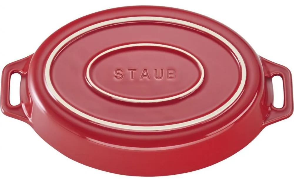 Keramická zapekacia nádoba Staub oválna 23 cm/1,1 l čerešňa, 40511-156