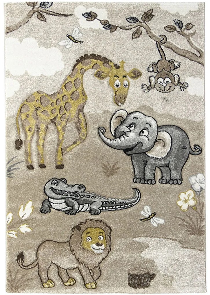 Koberce Breno Kusový koberec DIAMOND KIDS 24292/760, hnedá, viacfarebná,160 x 230 cm