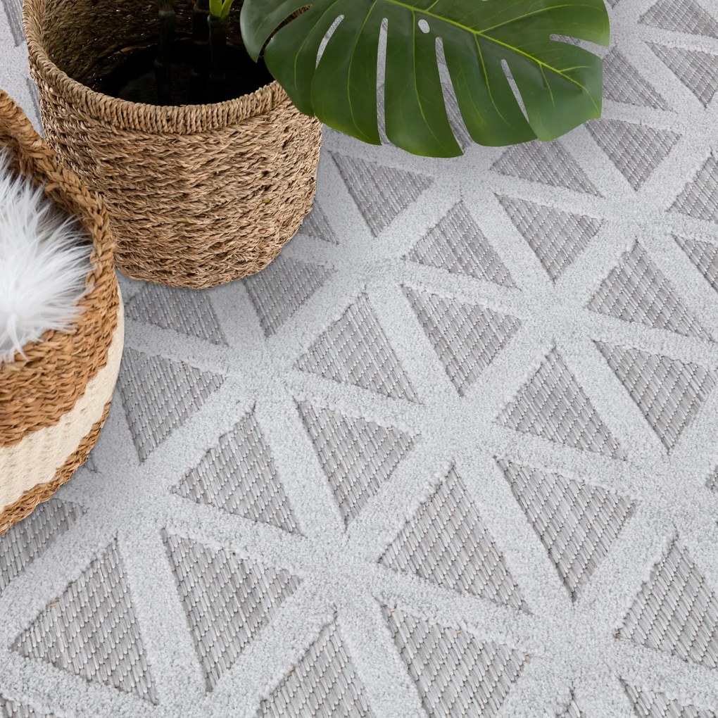 Dekorstudio Terasový koberec SANTORINI - 446 sivý Rozmer koberca: 160x230cm
