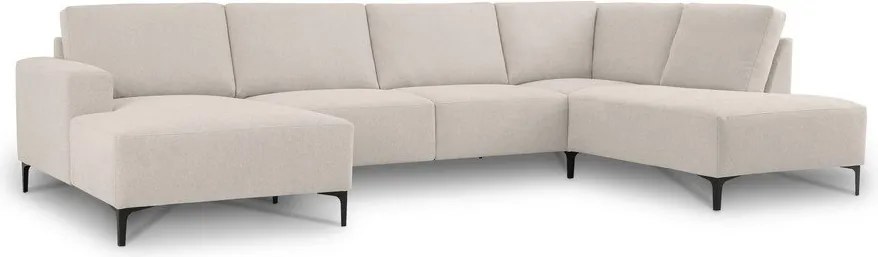 Béžová ženilková rohová pohovka (pravý roh/do tvaru "U") Fabian – Scandic