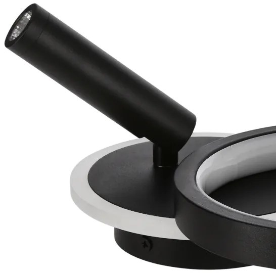 LED Nástenné svietidlo MONET LED/13W/230V + LED/2W 3000/4000/6000K čierna