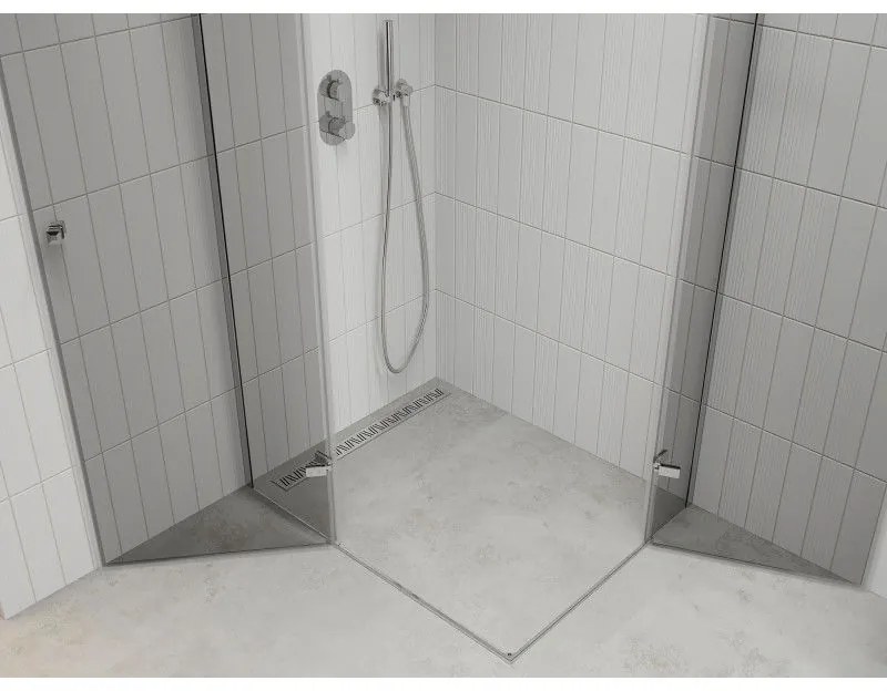 Mexen Roma Duo, sprchovací kút 100 (dvere) x 70 (dvere) cm, 6mm číre sklo, chrómový profil, 854-100-070-02-00
