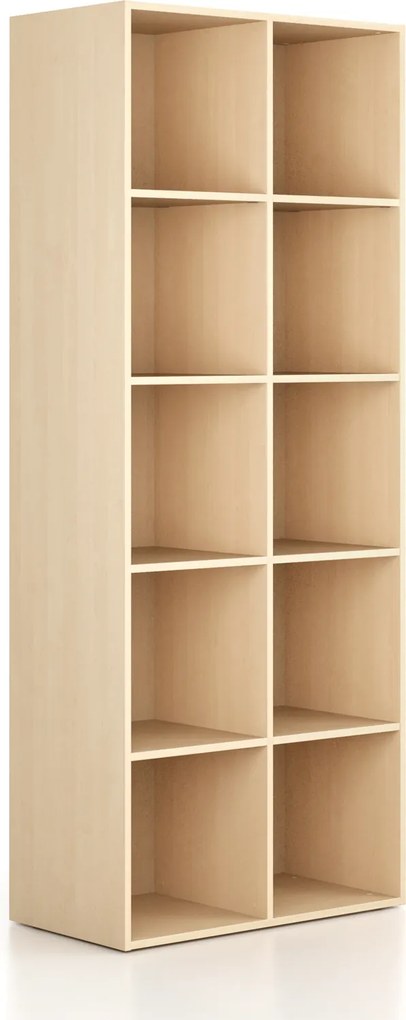 Regál FRAME, vysoký, 2 stĺpce, 2162 x 872 x 450 mm, breza