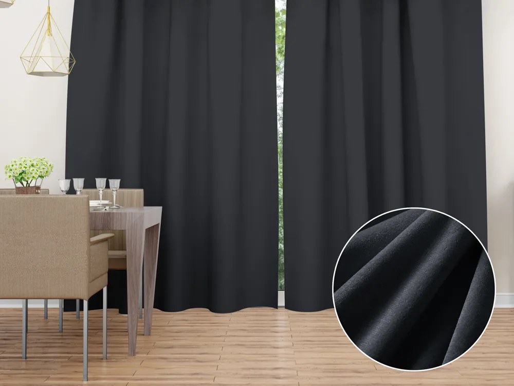 Biante Zamatový záves Velvet Prémium SVP-004 Antracitovo sivý - šírka 270 cm 270x230 cm