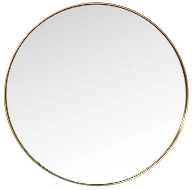 KARE DESIGN Zrkadlo Curve Round 100 cm mosadzné 100 × 100 × 5 cm