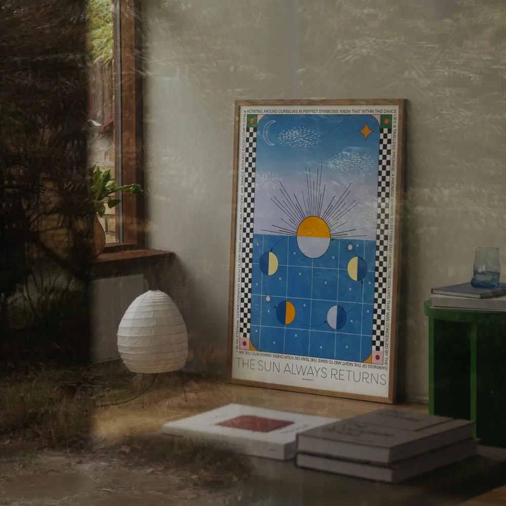 Moikka Plagát The Sun Always Returns by Signe Bagger 50x70 cm