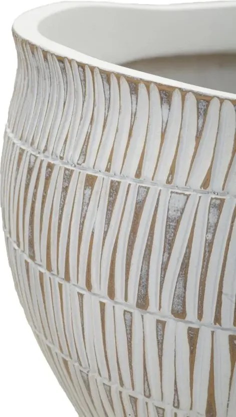 Kvetináč Stiky 30,5 cm zlatý/biely
