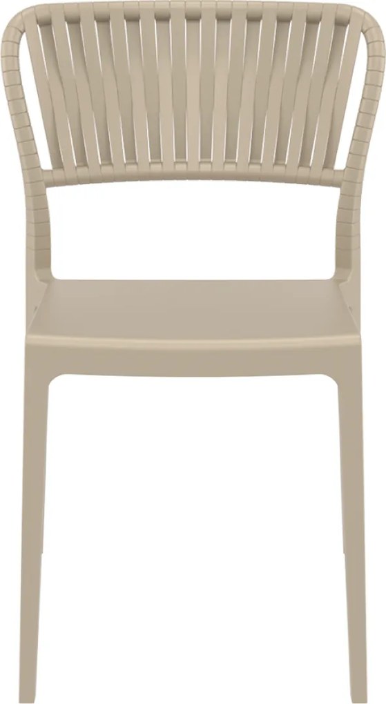 PORTOFINO záhradná stolička s podrúčkami taupe