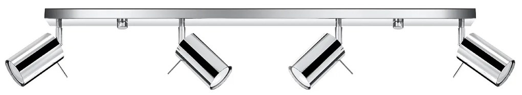 Bodové svietidlo Ring, 4x chrómové kovové tienidlo, (možnosť polohovania)