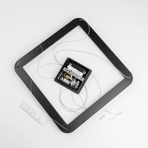 Brilagi - LED stmievateľný luster na lanku FALCON SLIM LED/50W/230V 50x50 cm čierna + diaľkový ovládač