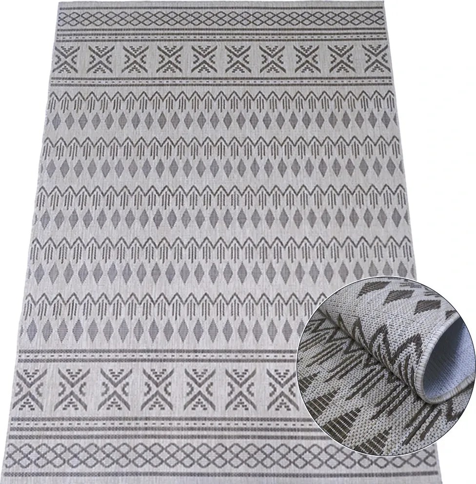 BE Koberec Eqos 0002 GREY – sivý obdĺžnikový Rozmer: 40x60 cm