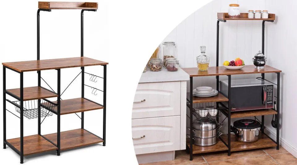 Policový stojan s košom