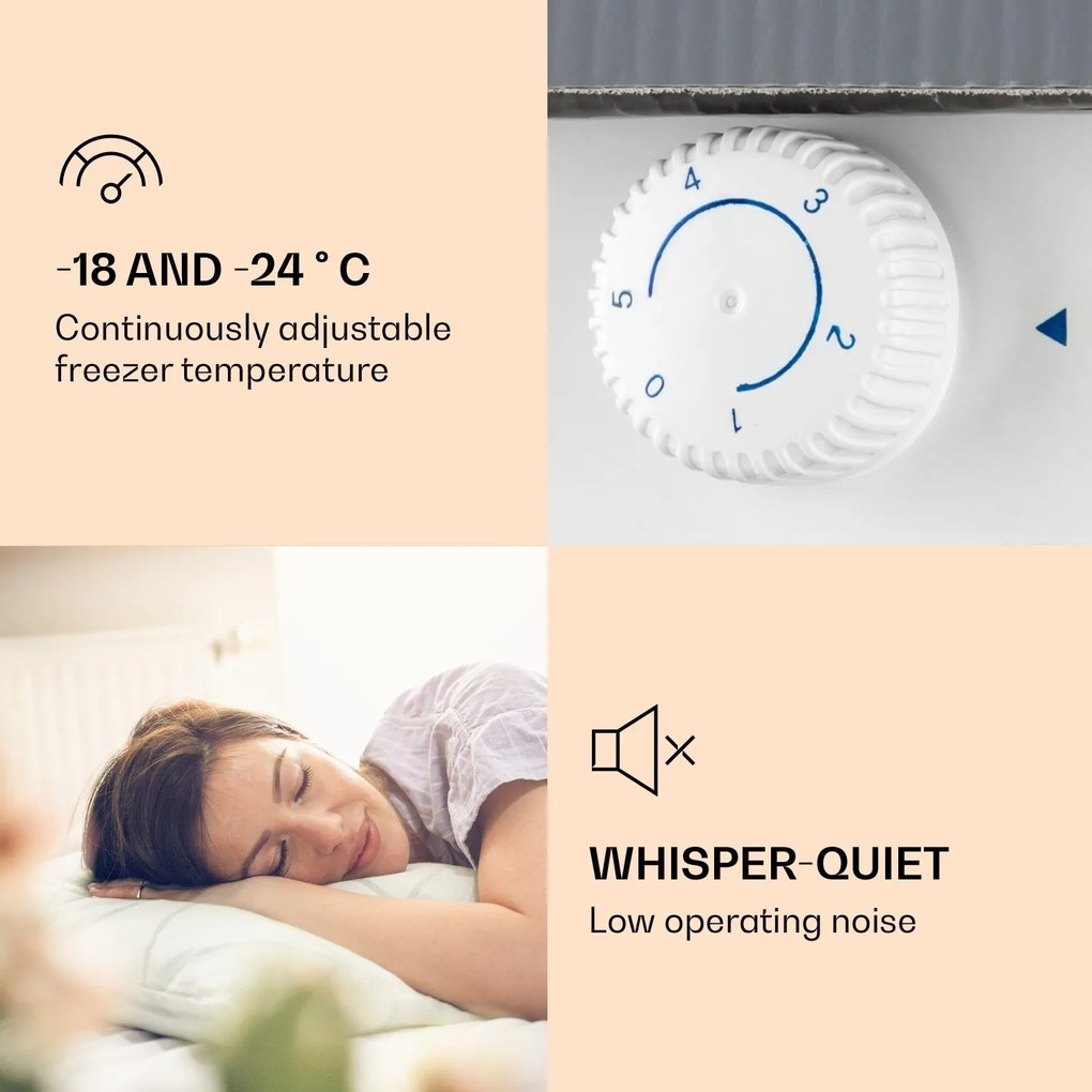 Klarstein Garfield, mraznička, mraziaci box, 35 l, 65 W, 4-hviezdičková, 2 úrovne