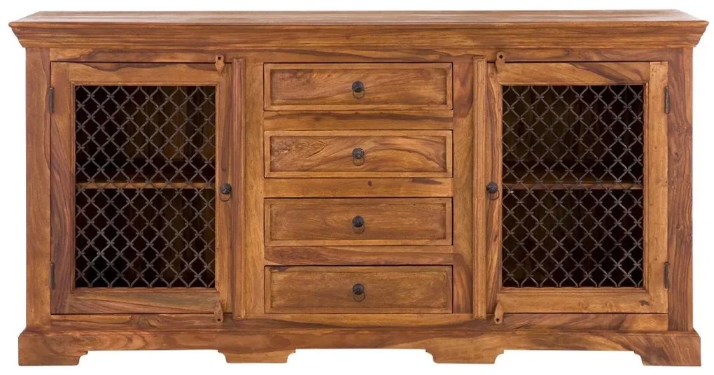 furniture-nabytek.cz - Masívny príborník Merlin II, lakovaný, hnedý – 180×45×90 cm
