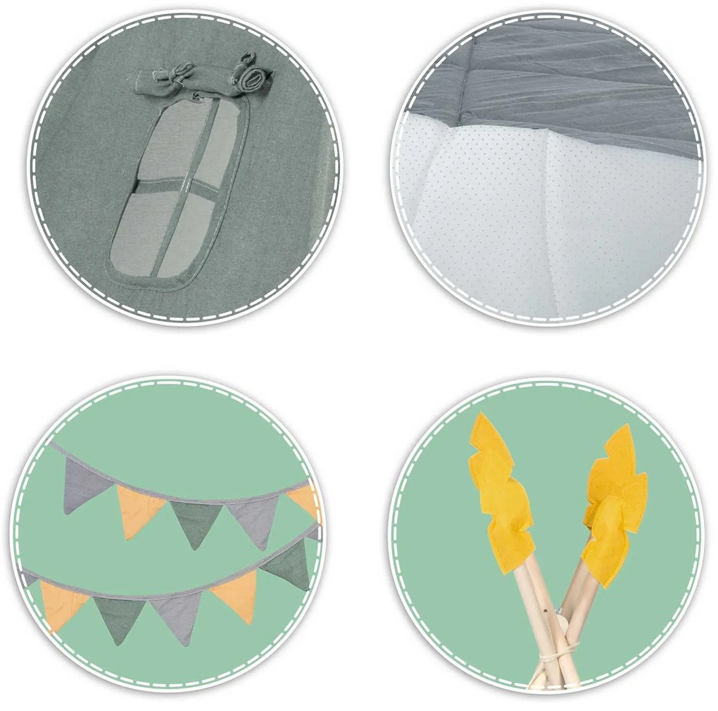 Detský stan típí Nukido NK-406 - zelený