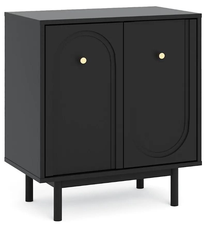 Komoda Mazoma 79 cm čierna/zlatá