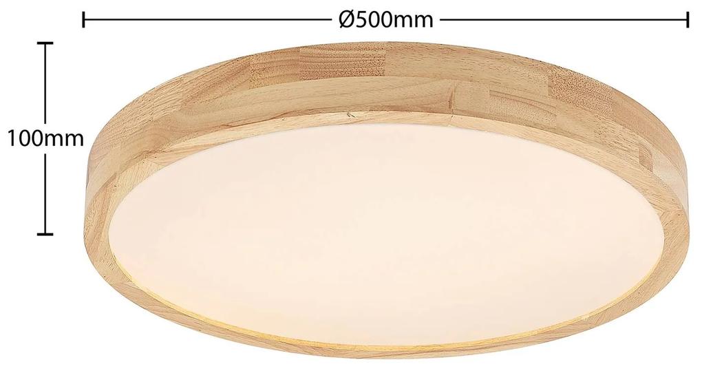 Lindby Lanira stropné LED svietidlo dub, 50 cm