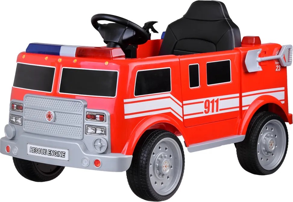 JOKOMISIADA Hasičské auto na batérie s majákmi a sirénou a rádiom PA0313