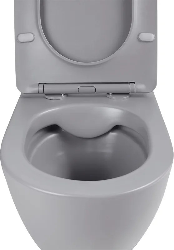 BPS-koupelny Závesná WC misa so SoftClose sedadlom HYD-6978, sivá