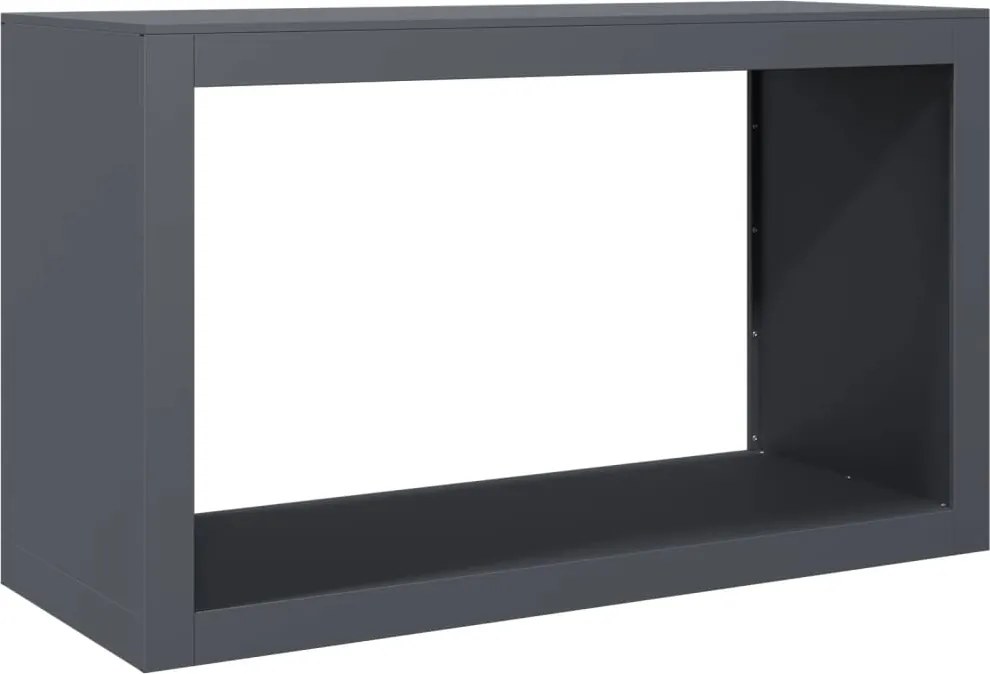 vidaXL Regál na krbové drevo, antracitový 100x40x60 cm, oceľ