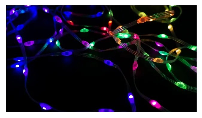 ECOLIGHT Osvetlenie vianočného stromčeka IP65 RGB LED pásik 10m 100led