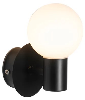 Moderná nástenná lampa čierna IP44 - Cederic Up