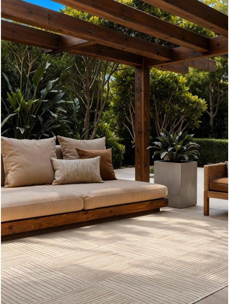 Krémovobiely/v prírodnej farbe vnútorný a vonkajší koberec 120x170 cm Haringey Nightingale – Ted Baker