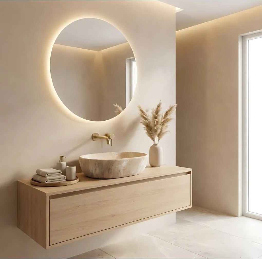 Rea Amelia, umývadlo na dosku 480x345x135 mm, imitácia kameňa Savana Matt, REA-U3000