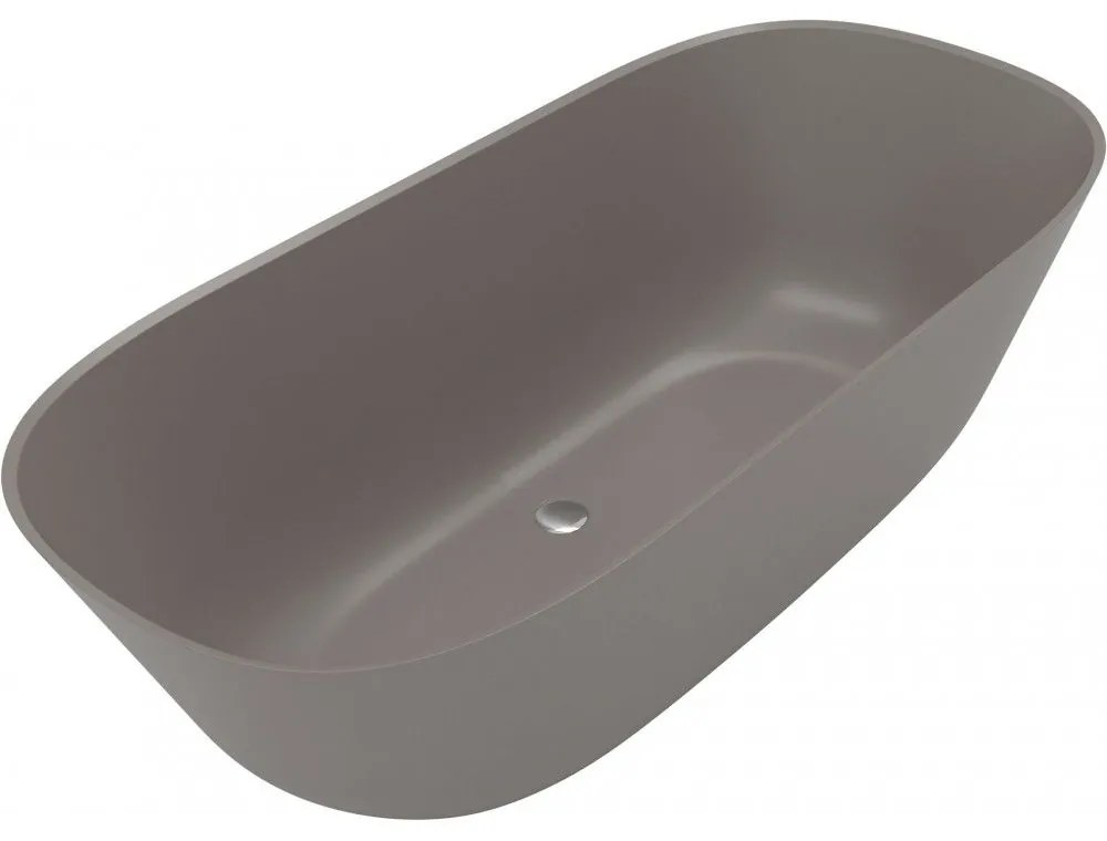 VILLEROY &amp; BOCH Theano voľne stojaca vaňa z materiálu Quaryl, odtok v strede, 1750 x 800 x 506 mm, Grey, UBQ175ANH7F200V-3S