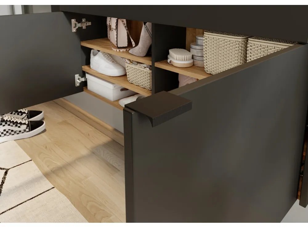 Antracitová skrinka 110x57x22 cm Ameca – Germania