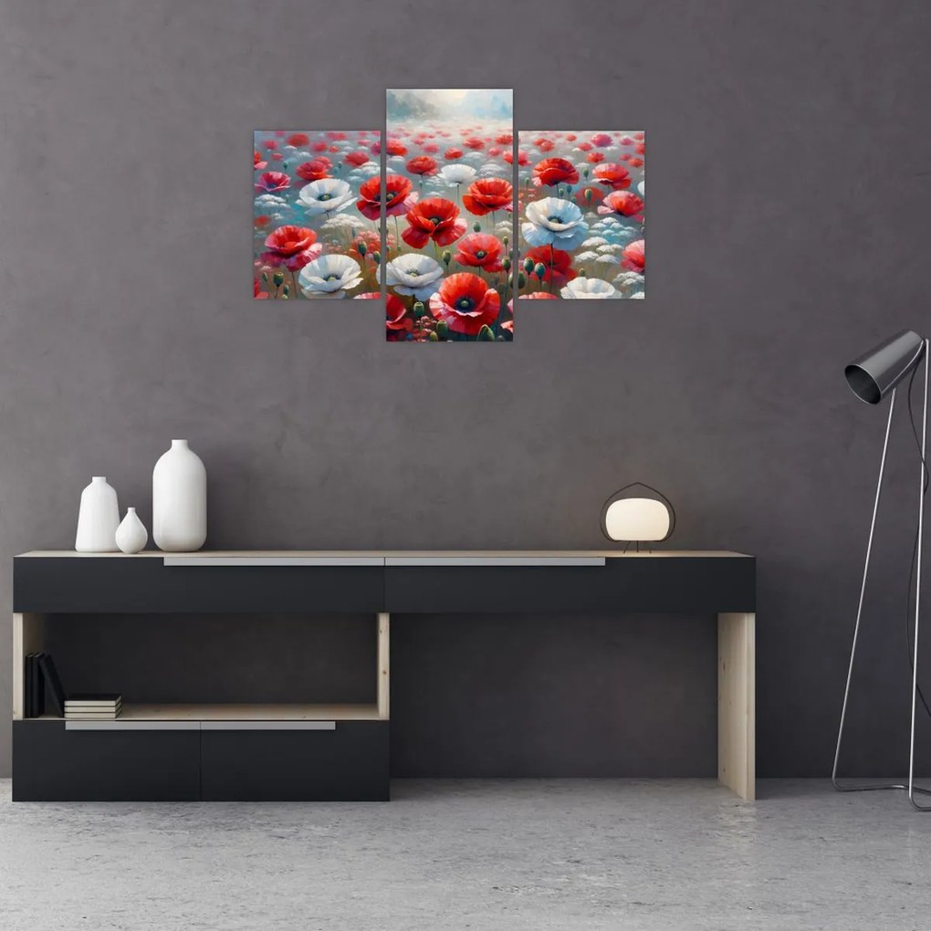 Obraz - Pole vlčích makov (90x60 cm)