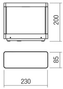 Redo 90580 - LED vonkajšie svietidlo WAKE LED/8W/230V 3000K 20 cm IP65 antracit