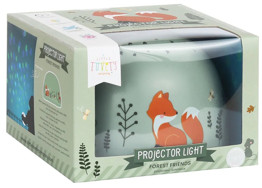 A Little Lovely Company - lampa s projektorom - kamaráti z lesa