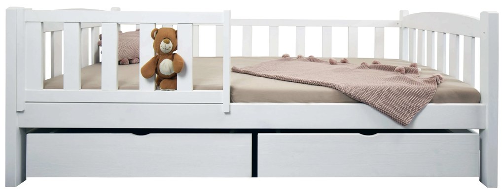 Wilsondo Detská posteľ so zábranou Oľga 2 - biela Rozmer: 180x80