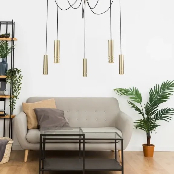 Moderný luster Locus L 5 Champagne