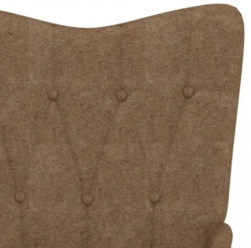 vidaXL Relaxačná stolička s podnožkou 62x68,5x96 cm sivohnedá látková-