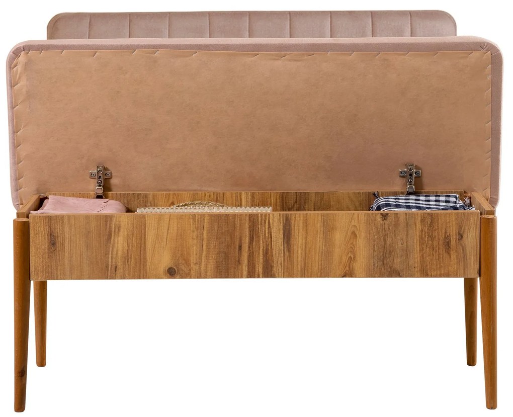 Lavica VINA s úložným priestorom 110 cm borovica atlantic/béžová