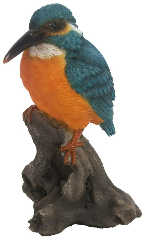 Záhradná figúrka z polyresinu Kingfisher, 14x9,8 cm, viacfarebná