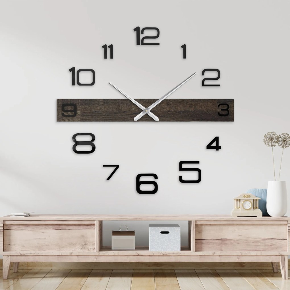 SENTOP | Minimalistické elegantné hodiny dubové drevo I SENTOP MAS023-3169-SILVER-80 analógové