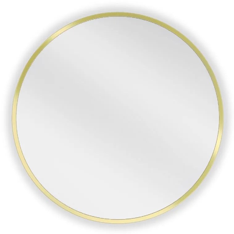 Mexen Loft, okrúhle kúpeľňové zrkadlo 50 cm, farba rámu zlatá lesklá, 9850-050-050-000-50