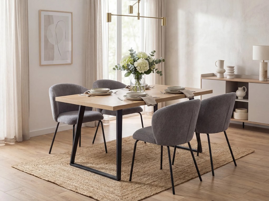 Jedálenská stolička KEVIN VARDO sivá