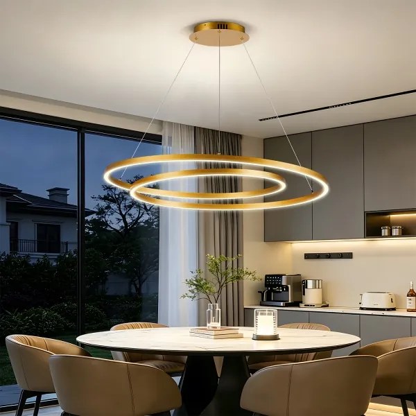 BRILAGI-LED Stmievateľný luster na lanku TWISTER LED/105W/230V 3000-6000K zlatá+DO